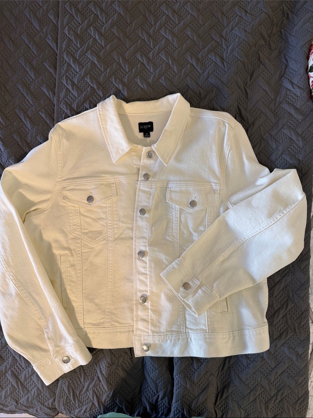 J. Crew Cream White Denim Jean Jacket